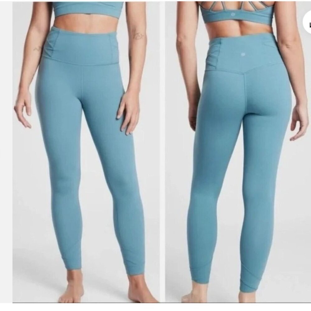 ATHLETA Elation Pirouette 7/8 Tight Leggings Blue Size Small